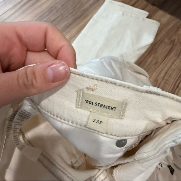 Madewell '90s Straight Jean Women's Cream Jeans - Picture 10 of 10